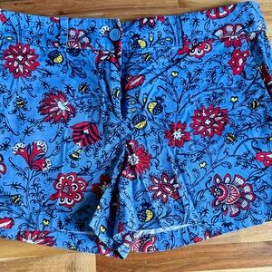 LOFT Blue Floral High Waist Women's Shorts